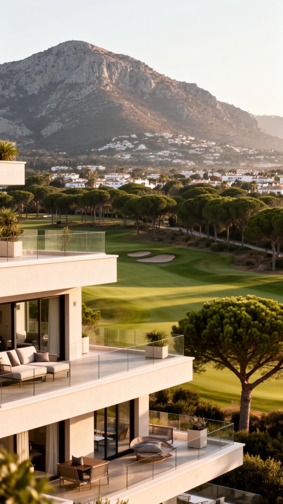 Golf valley residence in Nueva Andalucía with terrace and fairway view